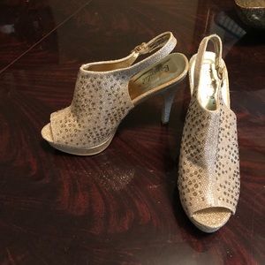 Gold/Rose gold platform heels